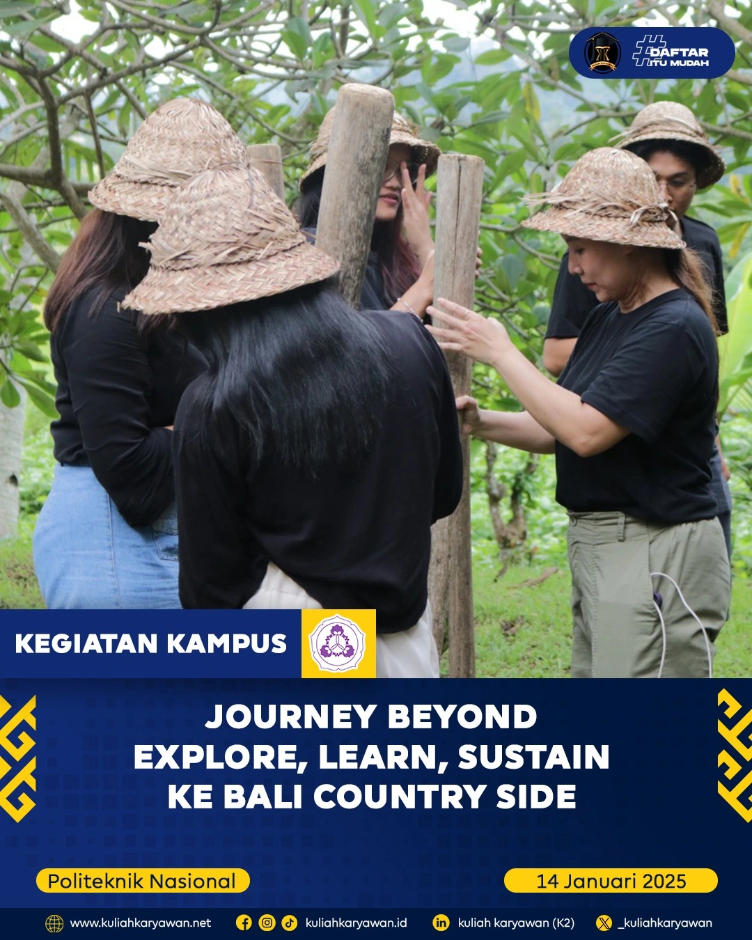 Kegiatan Journey Beyond Explore, Learn, Sustain di salah satu daya tarik wisata yaitu Bali Country Side